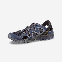 Sandały turystyczne męskie Merrell Tetrex Crest Wrap. Niebieskie sandały Merrell, z materiału, bez zapięcia. Za 279.99 zł.