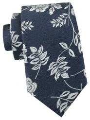 Krawat Męski - Angelo di Monti - Granat w Duże Kwiaty. Niebieskie krawaty i muchy Angelo di Monti, bez wzorów, z tkaniny. Za 45.00 zł.