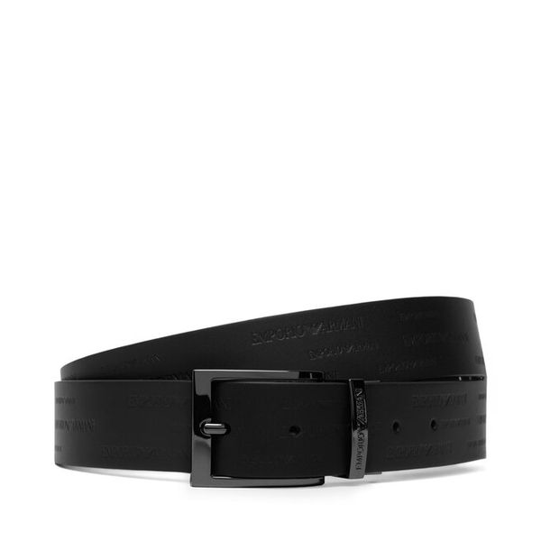 Pasek Emporio Armani. Czarne paski Emporio Armani, bez wzorów. Za 534.99 zł.