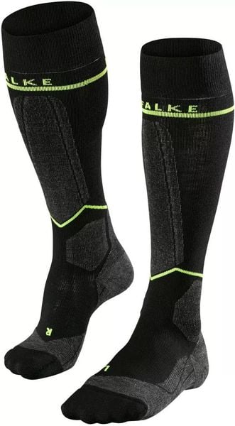 Podkolanówki Falke SK Energizing Wool. Czarne odzież kompresyjna Falke, l, bez wzorów, z bawełny, do biegania. Za 357.99 zł.