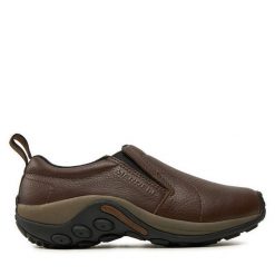 Półbuty Merrell. Brązowe eleganckie półbuty Merrell, bez wzorów, bez obcasa, bez zapięcia. Za 259.99 zł.