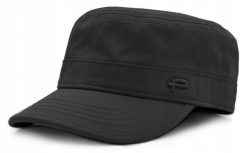 Męska Czapka, Wiosenno-Letnia - Patrolówka - Pako Jeans - Czarna. Czarne czapki z daszkiem Pako Jeans, na lato, bez wzorów, z bawełny. Za 75.00 zł.