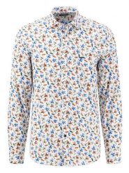 FYNCH-HATTON Koszula - Casual fit - w kolorze białym ze wzorem rozmiar: XXL. Białe koszule Fynch-Hatton, xxl, bez wzorów, z bawełny, bez kołnierzyka, bez ramiączek. Za 100.99 zł.