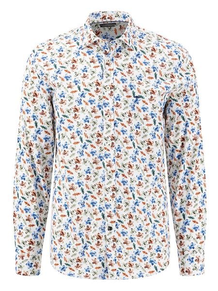 FYNCH-HATTON Koszula - Casual fit - w kolorze białym ze wzorem rozmiar: XXL. Białe koszule Fynch-Hatton, xxl, bez wzorów, z bawełny, bez kołnierzyka, bez ramiączek. Za 100.99 zł.