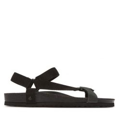 Sandały Genuins. Czarne sandały Genuins, bez zapięcia. Za 259.99 zł.