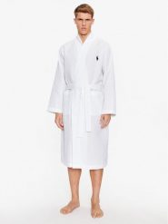 Polo Ralph Lauren Szlafrok 714910651002 Biały. Białe szlafroki Polo Ralph Lauren, m, bez wzorów, z bawełny, bez ramiączek, bez kaptura. Za 459.99 zł.