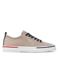 Tenisówki Pepe Jeans. Brązowe trampki Pepe Jeans, m, bez wzorów, bez zapięcia. Za 199.99 zł.