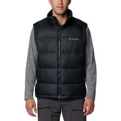 Kamizelka turystyczna męska Pike Lake II Vest. Czarne kamizelki sportowe Columbia, m, bez wzorów, z materiału, bez kaptura, trekkingowe. Za 656.00 zł.