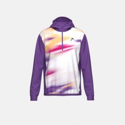 Bluza sportowa męska Head Topspin. Fioletowe bluzy z kapturem Head, l, bez wzorów, z materiału, z kapturem. Za 342.00 zł.