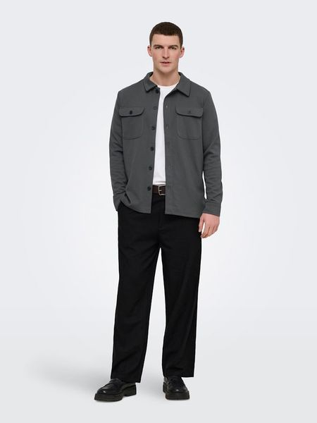 ONLY & SONS Kurtka koszulowa "Onsnewkodyl" w kolorze antracytowym rozmiar: M. Czarne kurtki Only & Sons, m, bez wzorów, bez kaptura. Za 139.95 zł.