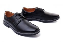 WOJTYŁKO 8W21307C czarny, półbuty męskie. Czarne eleganckie półbuty Wojtyłko, bez wzorów, bez obcasa, bez zapięcia. Za 164.90 zł.