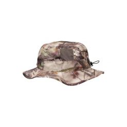 Kapelusz myśliwski RESPI 500 CAMO. Brązowe kapelusze SOLOGNAC, bez wzorów, z bawełny, sportowe. Za 49.99 zł.