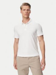 Calvin Klein Polo LV04LH204G Biały Regular Fit. Białe koszulki polo sportowe CALVIN KLEIN, m, bez wzorów, z bawełny, bez kołnierzyka, bez ramiączek. Za 329.99 zł.