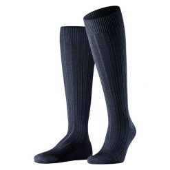 Skarpetki do połowy łydki Falke Teppich Im Schuh. Niebieskie skarpety Falke, bez wzorów, z materiału. Za 155.50 zł.
