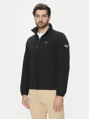 Tommy Jeans Kurtka przejściowa Essential Casual DM0DM15382 Czarny Regular Fit. Czarne kurtki Tommy Jeans, l, bez wzorów, z jeansu, bez kaptura. Za 399.99 zł.