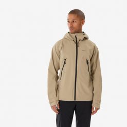 Kurtka turystyczna męska Quechua MH500. Brązowe kurtki QUECHUA, l, bez wzorów, z elastanu, bez kaptura. Za 369.99 zł.