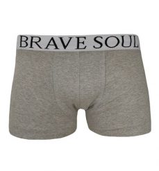 Męskie, Bawełniane Bokserki Brave Soul, Bawełna z Elastanem, Popielate, Obcisłe. Szare bokserki Brave Soul, m, bez wzorów, z bawełny. Za 19.00 zł.