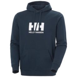 Bluza z logo Helly Hansen. Niebieskie bluzy z kapturem Helly Hansen, m, bez wzorów, z bawełny, z kapturem. Za 355.00 zł.