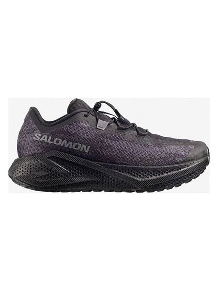 SALOMON Buty "AERO GLIDE 4" w kolorze czarno-fioletowym do biegania rozmiar: 44 2/3. Czarne buty do biegania Salomon, bez wzorów, bez zapięcia, do biegania. Za 629.43 zł.