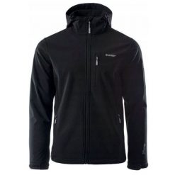 Kurtka męska Softshell Hi-Tec Caen - czarna, Rozmiar M. Czarne kurtki Hi-tec, m, bez wzorów, z polaru, bez kaptura. Za 159.99 zł.