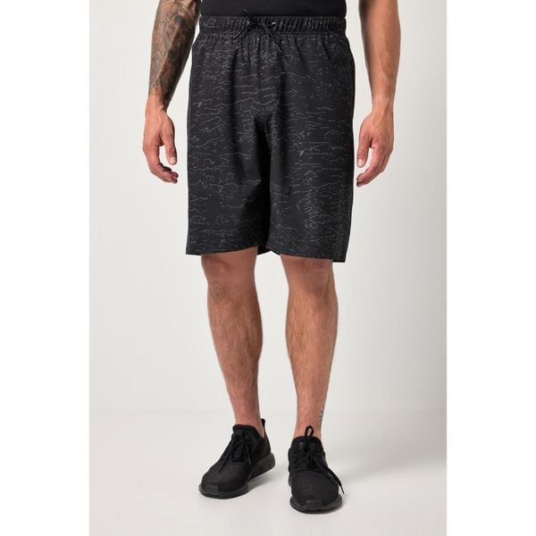 Męska Bermudy funkcyjne FLEXNAMIC® fitness luźny krój szybkoschnące. Czarne szorty JAY-PI, m, bez wzorów, z elastanu. Za 199.99 zł.