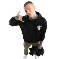 Bluza dresowa lifestyle z kapturem męska Vibes. Czarne bluzy z kapturem SIROKO, m, bez wzorów, z bawełny, z kapturem. Za 78.00 zł.