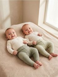 Bawełniane legginsy 2 pack - zielony. Zielone legginsy długie sportowe Sinsay, l, bez wzorów, z bawełny. Za 19.99 zł.