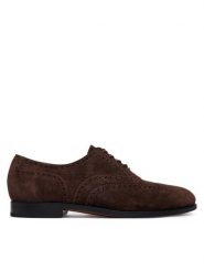 Polo Ralph Lauren Półbuty Owen Wingtip 811P15884001 Brązowy ciemny. Brązowe eleganckie półbuty Polo Ralph Lauren, bez wzorów, ze skóry, bez obcasa, bez zapięcia. Za 989.99 zł.