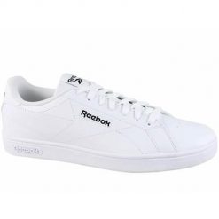 Buty do chodzenia męskie Reebok Court Clean. Białe buty sportowe casual Reebok, bez wzorów, z materiału, bez zapięcia. Za 329.00 zł.