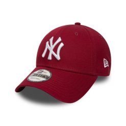 Czapka z daszkiem New Era 9FORTY MLB NY New York Yankees Bordowa - 80636012. Czerwone czapki z daszkiem New Era, bez wzorów, z bawełny. Za 148.01 zł.