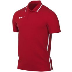 Męska koszulka polo Nike Dri-FIT Park 26 czerwona. Czerwone koszulki polo Nike, m, bez wzorów, z materiału, bez kołnierzyka, bez ramiączek, na fitness i siłownię. Za 89.99 zł.