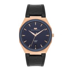 Rhodenwald & Söhne Zegarek kwarcowy Cooledge Różowy złoty Skóra naturalna/silikon Czarny Zegarki męskie 1 ct Męskie. Czarne, analogowe zegarki Rhodenwald & Söhne, z mosiądzu. Za 669.99 zł.