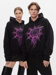 2005 Bluza Unisex Airbrush Czarny Relaxed Fit. Czarne bluzy 2005, m, bez wzorów, z bawełny, bez kaptura. Za 429.99 zł.