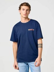 Wrangler Koszulka w kolorze granatowym rozmiar: M. Niebieskie bezrękawniki Wrangler, m, bez wzorów, z bawełny, bez kołnierzyka, bez ramiączek. Za 56.99 zł.