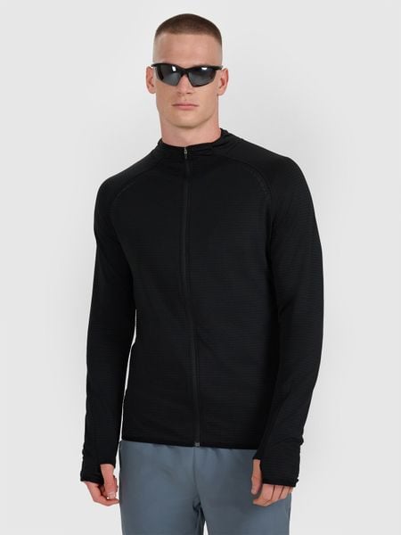4F Bluza do biegania regular szybkoschnąca męska - czarna S. Czarne bluzy bez kaptura 4F, m, bez wzorów, z materiału, bez kaptura. Za 199.99 zł.