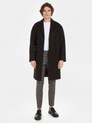 Calvin Klein Płaszcz wełniany K10K111745 Czarny Regular Fit. Czarne płaszcze CALVIN KLEIN, na zimę, m, bez wzorów, z wełny, bez kaptura. Za 2,319.00 zł.
