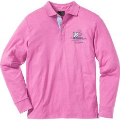 Shirt polo z długim rękawem Regular Fit bonprix różowy melanż. Bezrękawniki bonprix. Za 37.99 zł.