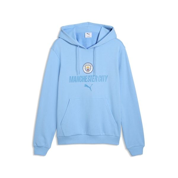 Męska bluza z kapturem Manchester City ftblCulture PUMA. Niebieskie bluzy z kapturem Puma, m, bez wzorów, z bawełny, z kapturem. Za 279.00 zł.