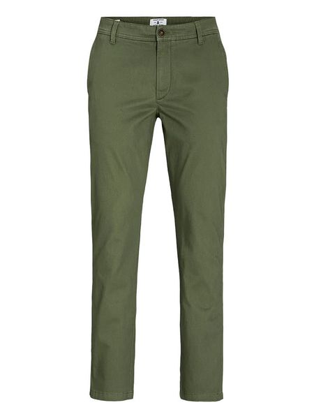 Jack & Jones Spodnie chino "Bolton" w kolorze oliwkowym rozmiar: W28/L32. Zielone eleganckie spodnie Jack & Jones, l. Za 56.93 zł.