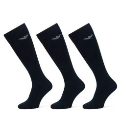 Skarpety długie Emporio Armani Underwear. Niebieskie skarpety Emporio Armani Underwear, bez wzorów. Za 139.99 zł.