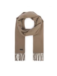 BOSS Szalik Naster 50517218 Beżowy ciemny. Brązowe szaliki Boss, bez wzorów, z wełny. Za 349.99 zł.