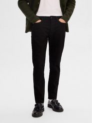 Selected Homme Chinosy 16090492 Czarny Slim Tapered Fit. Czarne eleganckie spodnie Selected Homme, m, z bawełny. Za 219.99 zł.