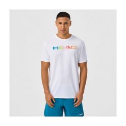 Koszulka Head Rainbow. Białe t-shirty sportowe Head, bez wzorów, bez ramiączek, tenisowe. W wyprzedaży za 136.00 zł.