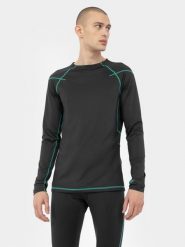 4F Bielizna termoaktywna skiturowa (góra) męska S. Szara bielizna termoaktywna 4F, na zimę, m, bez wzorów, z dzianiny, bez ramiączek, do biegania. W wyprzedaży za 19.99 zł.