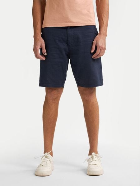 Petrol Industries Szorty materiałowe M-1050-SHO538 Granatowy Slim Fit. Niebieskie szorty Petrol Industries, m, bez wzorów, z bawełny. Za 139.99 zł.