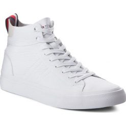 Sneakersy TOMMY HILFIGER - Unlined Mid Cut Leather Sneaker FM0FM01626 White 100. Białe buty sportowe casual marki Tommy Hilfiger, z materiału. Za 549.00 zł.