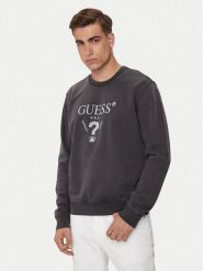 Guess Bluza M4YQ07 KBY51 Czarny Regular Fit. Czarne bluzy Guess, m, z aplikacjami, z bawełny, bez kaptura. Za 429.99 zł.