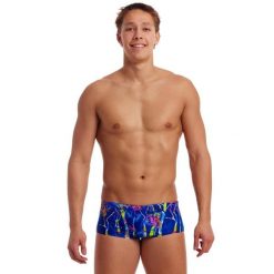 Trunki męskie Funky Trunks Dammed - sidewinder. Niebieskie odzież kąpielowa Funky Trunks, m, bez wzorów, sportowe. Za 159.00 zł.