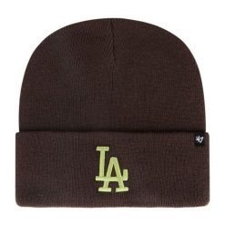 Czapka zimowa miejska Brand 47 Los Angeles Dodgers brązowa. Brązowe czapki zimowe 47 Brand, bez wzorów. Za 119.00 zł.