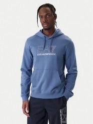 EA7 Emporio Armani Bluza 7M001313 AF13512 UB064 Niebieski Regular Fit. Niebieskie bluzy EA7 Emporio Armani, m, bez wzorów, z bawełny, bez kaptura. Za 499.99 zł.